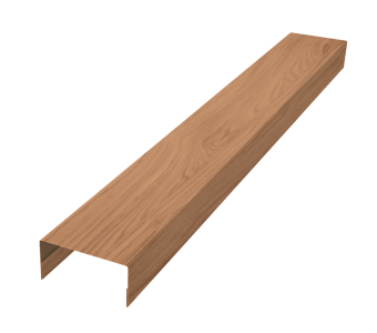 картинка Крышка забора для горизонтального монтажа штакетника 0,45 Print Elite Honey Wood TwinColor (2,5м) Центр Кровли