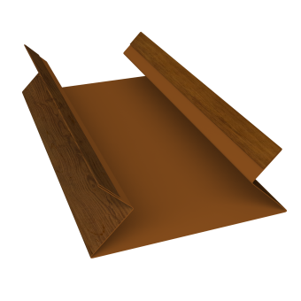 картинка Планка угла внутреннего составная верхняя Экобрус Grand Line 0,45 Принт Элит Золотой дуб TwinColor (3м) Центр Кровли