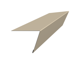 картинка Планка капельник обратный 105х80 Фартук S16 0,45 PE с пленкой RAL 1015 светлая слоновая кость (2м) Центр Кровли