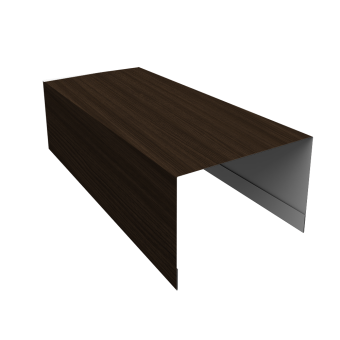 картинка Крышка для забора из сайдинга ЭкоБрус 0,45 Print Elite Coffee Wood TwinColor (2,5м) Центр Кровли