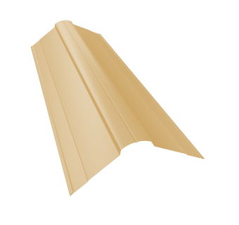 картинка Планка конька фигурного 100x100 0,45 PE с пленкой RAL 1014 слоновая кость (3м) Центр Кровли