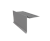 Планка ветровая с отгибом для мягкой кровли 100х20х70 0,5 Satin с пленкой RAL 9006 бело-алюминиевый (3м) Центр Кровли