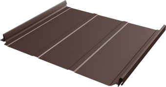 картинка Кликфальц Про Line Grand Line 0,45 Drap двухсторонний с пленкой на замках RAL 8017 шоколад Центр Кровли