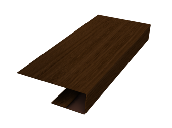 картинка J-Профиль 12мм 0,45 Print Elite Coffee Wood TwinColor (3м) Центр Кровли