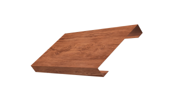 картинка Ламель лицевая 125 забора жалюзи Texas 0,45 Print Premium с пленкой Rowan Wood Intense FTC Центр Кровли