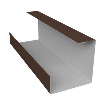 картинка Планка угла внутреннего составная нижняя Экобрус Grand Line 0,5 Сатин матовый RAL 8017 шоколад (3м) Центр Кровли