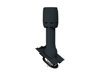 картинка Дефлектор вытяжной вентиляции для волновой черепицы (h 700 мм, d 160 мм) Франкфуртская, Таунус графит Центр Кровли