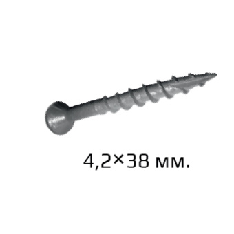 картинка Саморез для фибросайдинга SidWood 4,2х38 200 шт дерево Центр Кровли