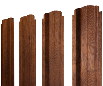 картинка Штакетник П-образный B фигурный 0,45 Print-Double Premium Golden Wood Fresh Центр Кровли