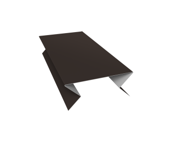 картинка Планка угла внешнего составная нижняя Экобрус Grand Line 0,5 PurPro матовый RR 32 темно-коричневый (3м) Центр Кровли