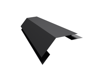 картинка Угол внешний сложный 75х75 135 градусов Grand Line 0,5 Velur RAL 9005 черный (3м) Центр Кровли