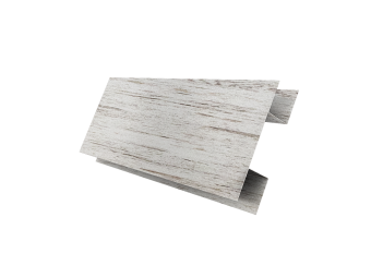 картинка Планка H-образная Экобрус 0,45 Print Elite с пленкой Snow Wood TwinColor (3м) Центр Кровли