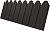 Профнастил С10В фигурный Grand Line 0,5 GreenCoat Pural БТ матовый RR 32 темно-коричневый (RAL 8019 серо-коричневый) Центр Кровли