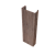Полустолб для С21 0,45 Print Elite с пленкой White Wood TwinColor (L1,8) Центр Кровли