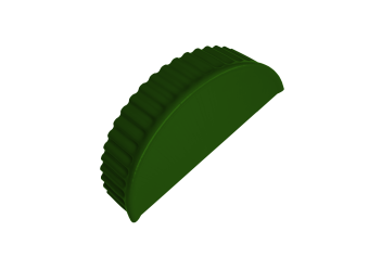 фото Заглушка малая торцевая 0,45 PE RAL 6002 лиственно-зеленый Центр Кровли картинка Заглушка малая торцевая 0,45 PE RAL 6002 лиственно-зеленый Центр Кровли