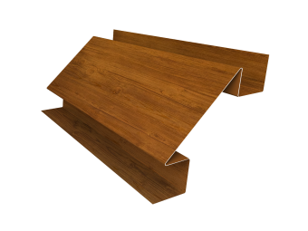 картинка Планка угла внутреннего сложного БХ new 0,45 Print Elite Golden Wood TwinColor (3м) Центр Кровли