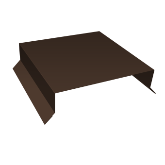 картинка Парапетная крышка прямая 150мм 0,5 Velur X RAL 8017 шоколад (2,5м) Центр Кровли