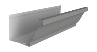 картинка Желоб прямоугольный Vortex Lite 130мм 3м PE RAL 9006 бело-алюминиевый Центр Кровли