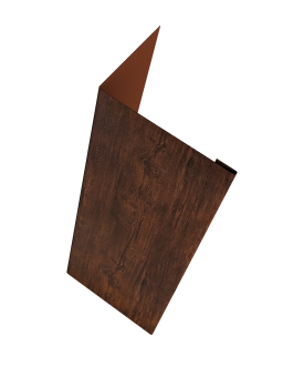 картинка Нащельник (для калиток и ворот) 25х35 жалюзи Milan, Tokyo, Palermo 0,45 Print Premium Cherry Wood Dark FTC (L2,5) Центр Кровли