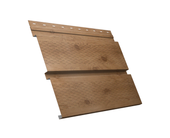 картинка Софит металлический Квадро Брус с перфорацией 0,45 Print Premium с пленкой Pine Wood Fresh Центр Кровли