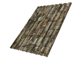 картинка Профнастил С20A 0,45 Print Elite с пленкой Fine Stone TwinColor Центр Кровли