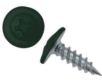 картинка Саморез ПШ 4,2х13 (1000шт) шлиц PH2 RAL 6005 Центр Кровли