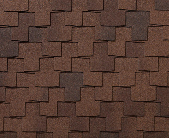 картинка Черепица гибкая RoofShield Премиум Фьюжн мускатный орех Центр Кровли