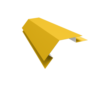 картинка Планка угла внешнего сложного 135 градусов Экобрус Grand Line 0,45 PE с пленкой RAL 1018 цинково-желтый (3м) Центр Кровли