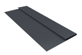 картинка Планка стартовая БХ new 0,45 Drap-double TX RAL 7024 мокрый асфальт (2м) Центр Кровли