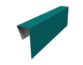 картинка Планка приемная оконная фибросайдинга 0,45 PE с пленкой RAL 5021 водная синь (3м) Центр Кровли