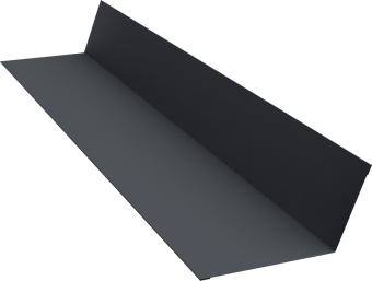 картинка Планка примыкания 90х140 Grand Line 0,5 PurPro матовый RAL 7024 мокрый асфальт (2м) Центр Кровли