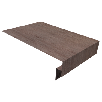 картинка Планка околооконная сложная 250х50х12 (j-фаска) 0,45 Print Elite White Wood TwinColor (3м) Центр Кровли