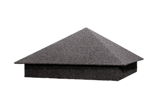 фото Колпак на столб 390х390мм 0,45 Базальт Американо Дарк Центр Кровли картинка Колпак на столб 390х390мм 0,45 Базальт Американо Дарк Центр Кровли