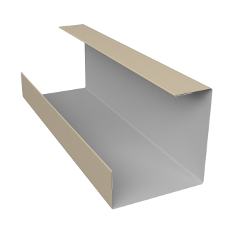 картинка Планка угла внутреннего составная нижняя Экобрус Grand Line 0,5 Сатин с пленкой RAL 1015 светлая слоновая кость (3м) Центр Кровли