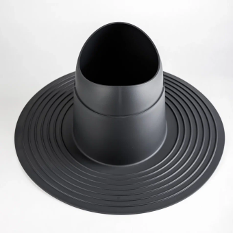 картинка Элемент проходной Krovent Base-VT Flat высокий 125-150 серый Центр Кровли