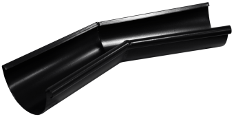 картинка Угол желоба внутренний 135 гр 125 мм Matte PU RAL 9005 Центр Кровли