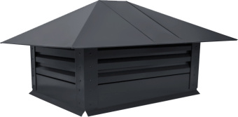 картинка Дымник на трубу с жалюзи 520х390мм 0,5 PurPro матовый RAL 7024 мокрый асфальт Центр Кровли