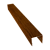 Планка П-образная заборная 24 0,45 Print-Double Premium Golden Wood Intense F (3м) Центр Кровли