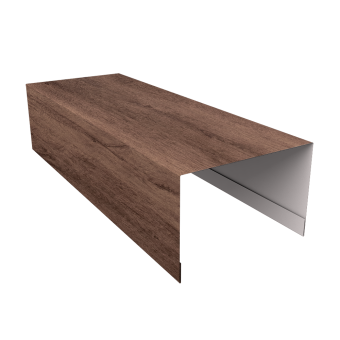 картинка Крышка для забора из сайдинга (Квадро брус, Корабельная Доска, ЭкоБрус new) 0,45 Print Premium Almond Wood Fresh (2,5м) Центр Кровли