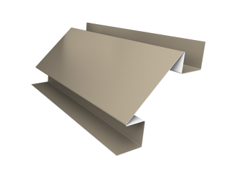 картинка Угол внутренний сложный 75мм 0,5 Satin с пленкой RAL 1015 светлая слоновая кость (2м) Центр Кровли