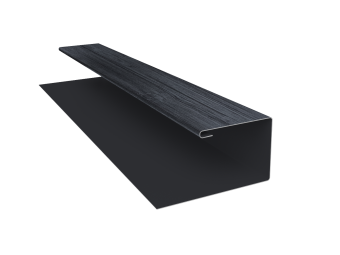 картинка Планка П-образная Экобрус Grand Line 0,45 Print Premium Grey Wood TwinColor (3м) Центр Кровли