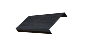 картинка Ламель обратная 125 забора жалюзи Texas 0,45 Print Premium с пленкой Grey Wood TwinColor Центр Кровли