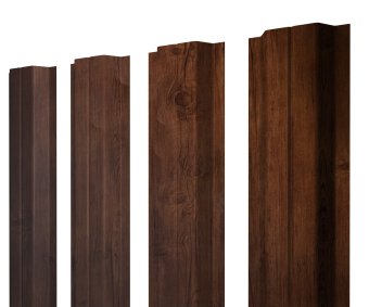 картинка Штакетник П-образный A с прямым резом 0,45 Print Premium Cherry Wood Fresh TwinColor Центр Кровли