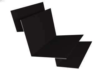 картинка Угол внутренний сложный 90 градусов Grand Line 0,5 Velur RAL 9005 черный (2м) Центр Кровли