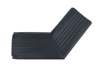 картинка Колено трубы гофрированное боковое левое Vortex Lite 76х102мм Matt RAL 7024 мокрый асфальт Центр Кровли