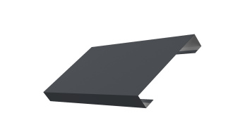 картинка Ламель лицевая 125 забора жалюзи Texas 0,5 Satin Matt RAL 7024 мокрый асфальт Центр Кровли