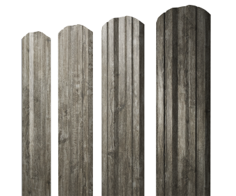 картинка Штакетник Twin фигурный 0,45 Print Elite Nordic Wood TwinColor Центр Кровли