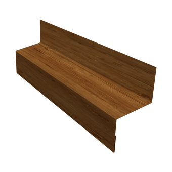 картинка Отлив межэтажный 35 0,45 Print Elite Golden Wood TwinColor (3м) Центр Кровли