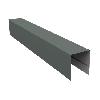 картинка Планка боковая для забора из сайдинга ЭкоБрус 0,45 PE RAL 7005 мышино-серый (2,06м) Центр Кровли