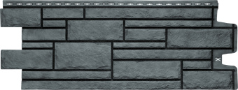 картинка Фасадная панель Grand Line Камелот Дизайн Плюс антрацит с черным швом Центр Кровли